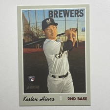 2019 Topps Heritage High Number #512 Keston Hiura Batting Rookie Brewers