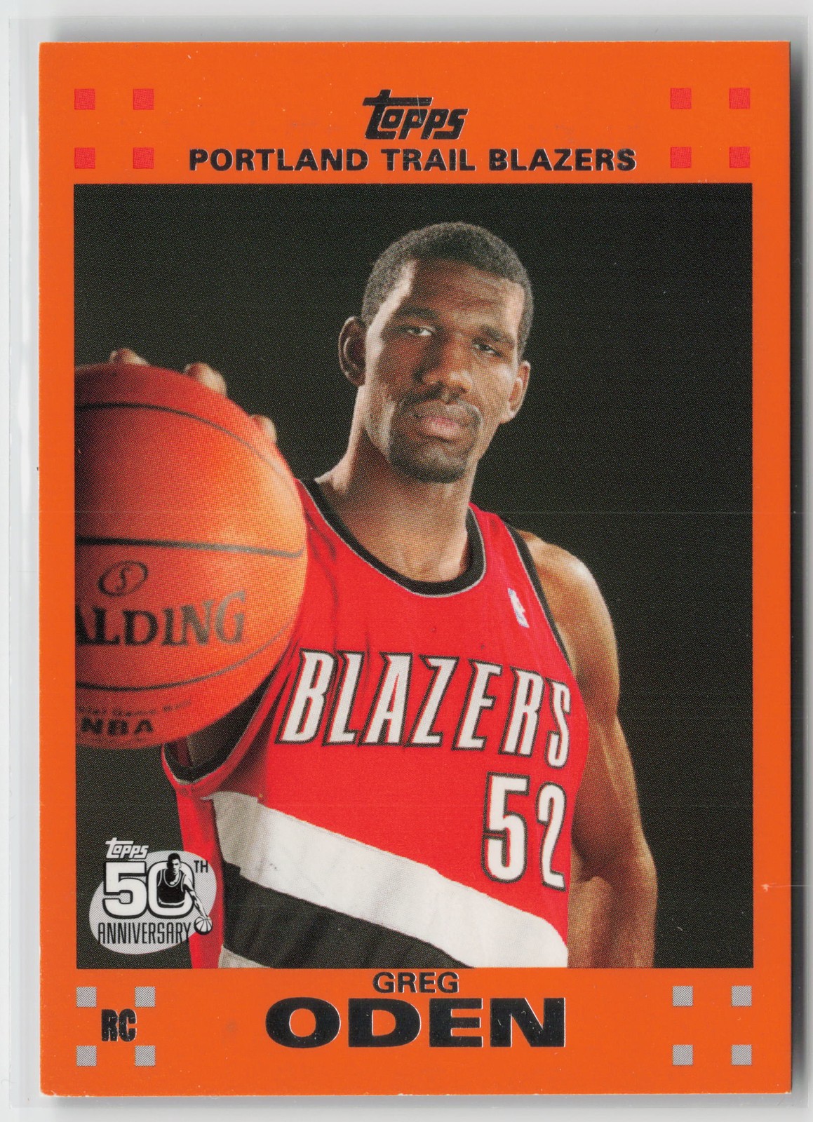 2007-08 Topps #1 Greg Oden Rookie Set Orange