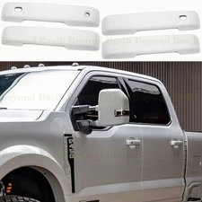 2023-2026 Ford F250 Crew Door Handle COVERS W/2 SmartKeyholes Z1 YZ Oxford White