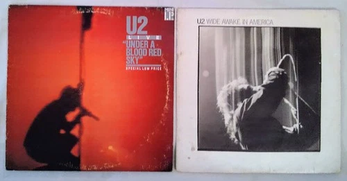 U2 Vinyl LP Lot Of Two Under A Blood Red Sky & Wide Awake In America Vg/Vg+
