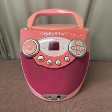 2001 Hello Kitty CDG Karaoke Machine HK101 CD Player Missing Cord & Microphone