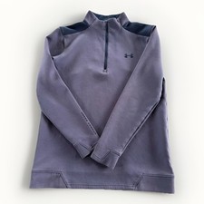 Under Armour Sweatshirt Womens S Purple 1/4 Zip Pullover Jacket Golf Running Gym
