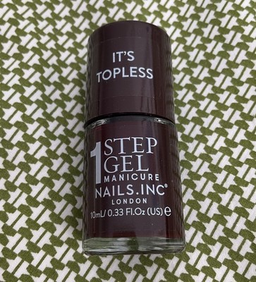 NEU Nails Inc 1 Step Gel Maniküre Nagellack Burgundy 'Billie' ~ 10ml VEGAN