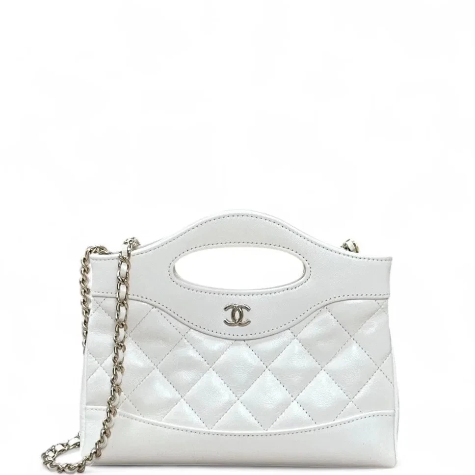 CHANEL Leather Exterior White Bags & Handbags for Women for sale