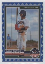 2023 Panini USA Baseball Stars & Stripes Blue Prizm 55/75 Nazzan Zanetello 0w7