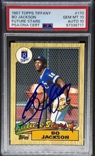 1987 Topps Tiffany #170 Bo Jackson Future Stars Rookie Auto PSA 10 AUTO 10