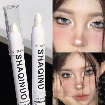 Matte Eyeshadow Stift Highlighter Bronzer Textmarker Silberschimmer