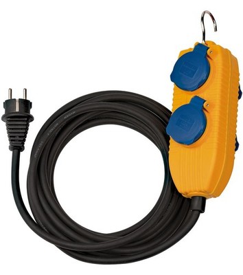 brennenstuhl Baustellenkabel IP54 mit Powerblock 5m schwarz H07RN-F3G1,5