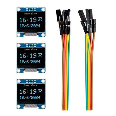 3 PCS 0.96 Inch OLED Display Screen Module Compact SSD1306 I2C Mini LCD