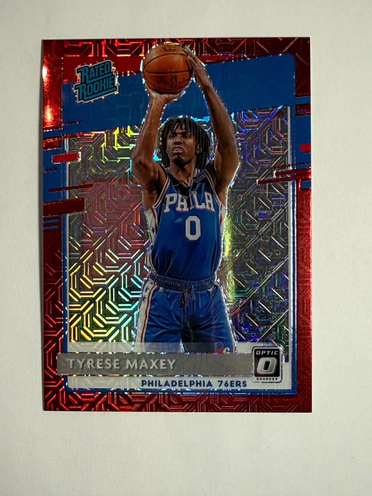 2020 Donruss Optic TYRESE MAXEY #171 Rated Rookie /88 Choice Red Mojo Prizm