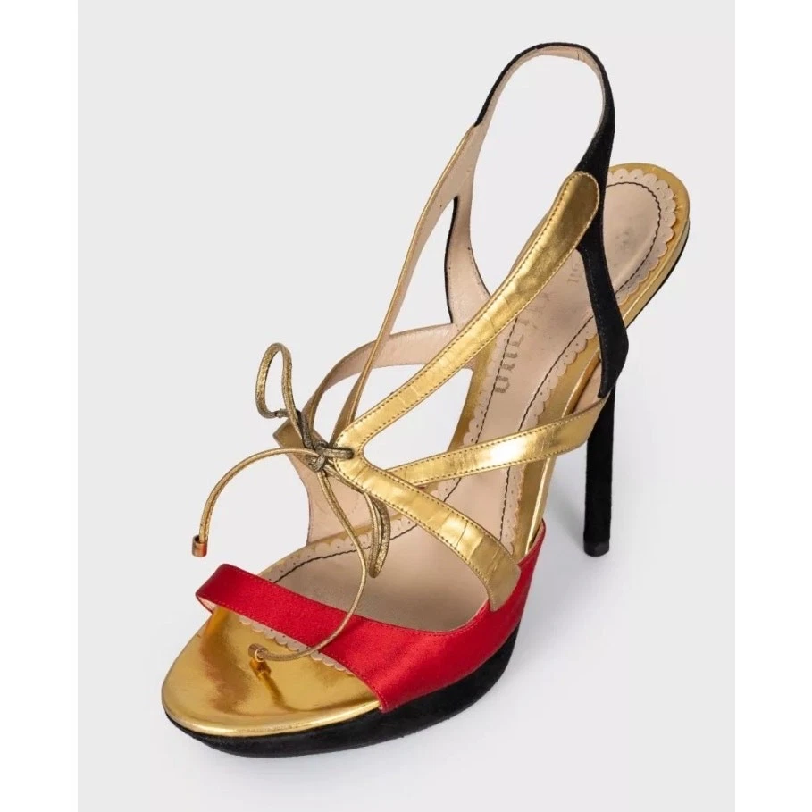 Замшевые и кожаные каблуки John Galliano - размер 40 - Изображение 3 из 4