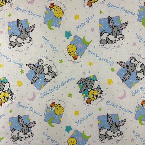 De colección Años 90 Warner Bros Baby Looney Tunes Bichos y Piolín Tela de Algodón Guardería 3/4 Yardas - Imagen 1 de 13