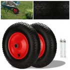 Schubkarrenrad Vollgummi PU Ersatzrad luftbereift 4.80/4.00-8 390 mm Gummireifen