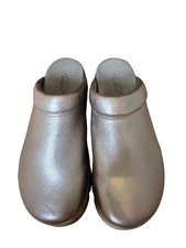 Aerosoles Women s Brown Leather Platform Slip On Clogs Mules Size 7.5