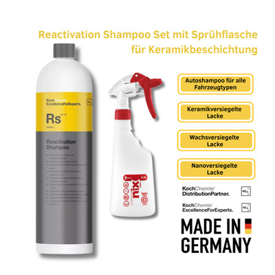 AKTIONSANGEBOT   Koch Chemie Autoshampoo RS Set 8 x 1 Liter + 1 Sprühflasche