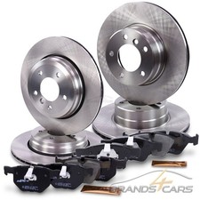 ATEC BREMSSCHEIBEN + BREMSBELÄGE BREMSKLÖTZE VORNE + HINTEN FÜR BMW 5-ER E60 E61