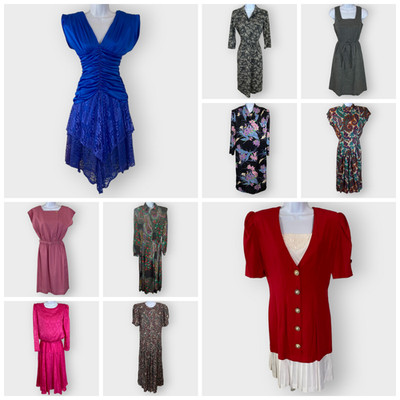 Wholesale Lot 14 Vintage 50s 60s 70s 80s 90s Secretary Prom Dresses | Resellers
