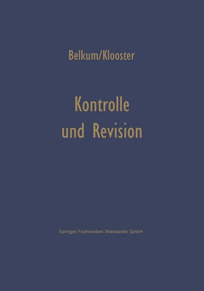 Kontrolle Und Revision Bei Automatischer Datenverarbeitung Belkum Taschenbuch-image