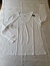 NEW Old Navy ‘Vintage’ White Long Sleeve V Neck Pajama Top Size XL