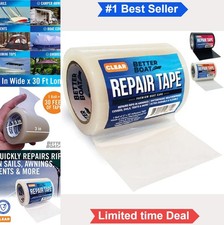 Repair Tape for Fabric and Vinyl 30ft x 3in Clear Waterproof Patch Tape Marine