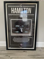 Lewis Hamilton F1 Mercedes Facsimile Signed Autographed 3D Shadowbox Frame
