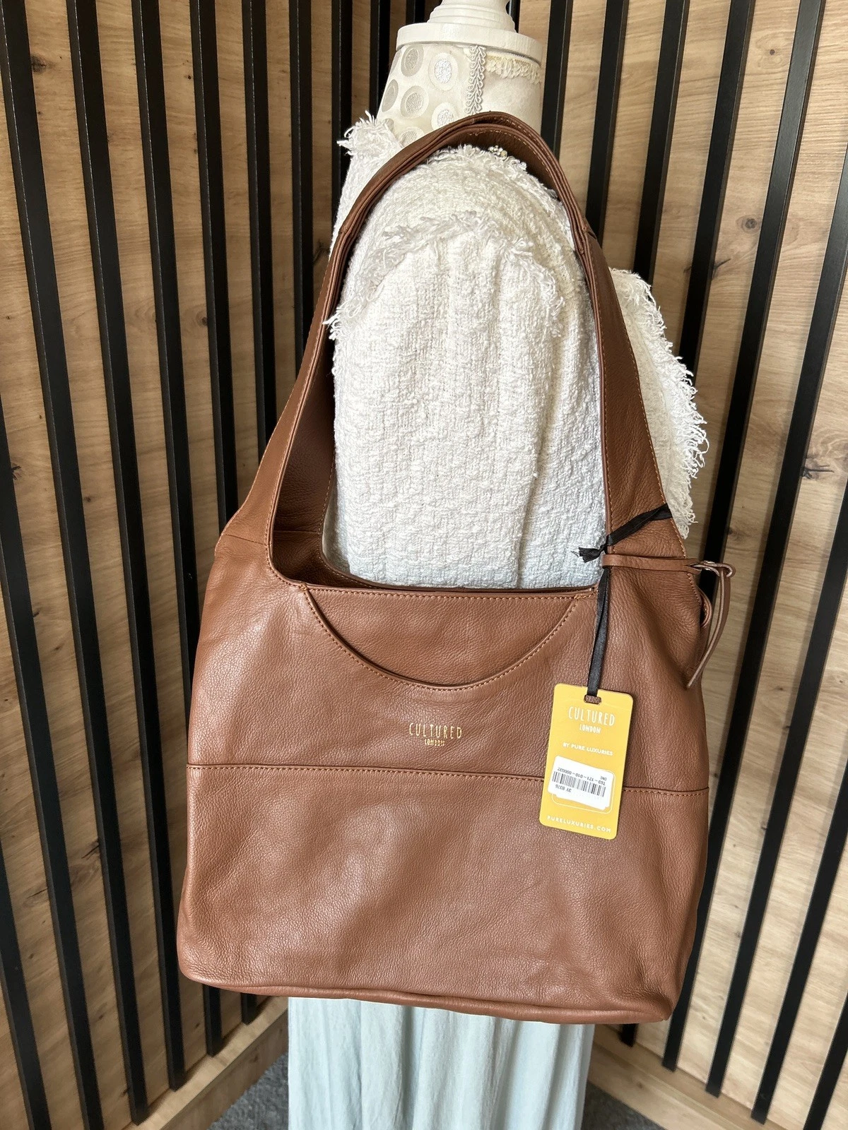 NEW Womens Luxury Brown Buttersoft Real Leather Bucket Shoulder Hobo Bag Handbag
