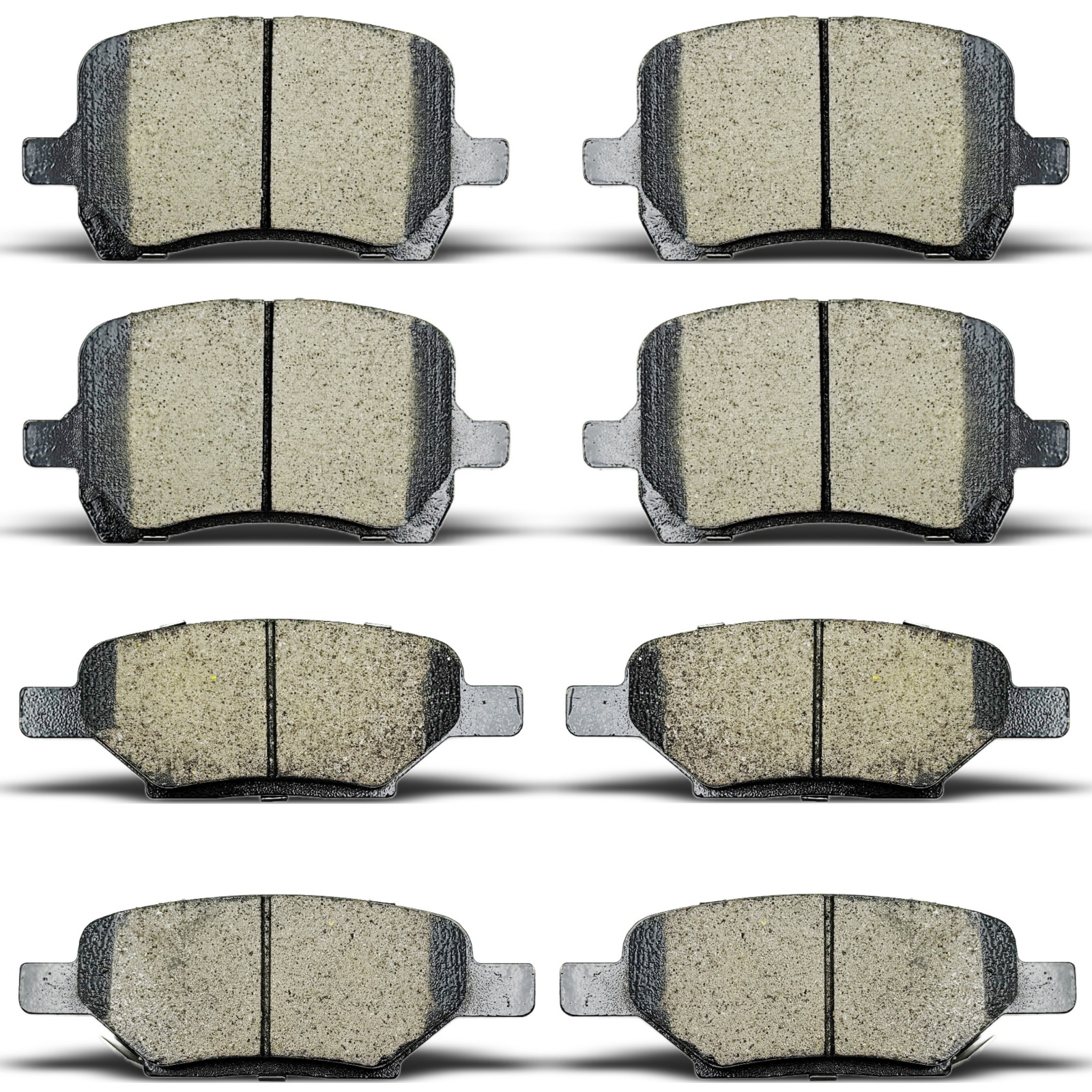 Front and Rear Ceramic Disc Brake Pads fit for Chevy Cobalt Malibu G5 G6 Aura