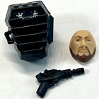 1984 Hasbro GI Joe ARAH v1 Zartan mask back pack gun pistol accessory part LOT