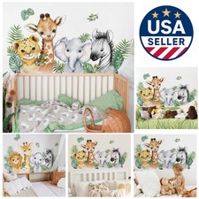 52.51x23.62 Inch Colorful Jungle Animal Wall Stickers for Baby Room Adventures