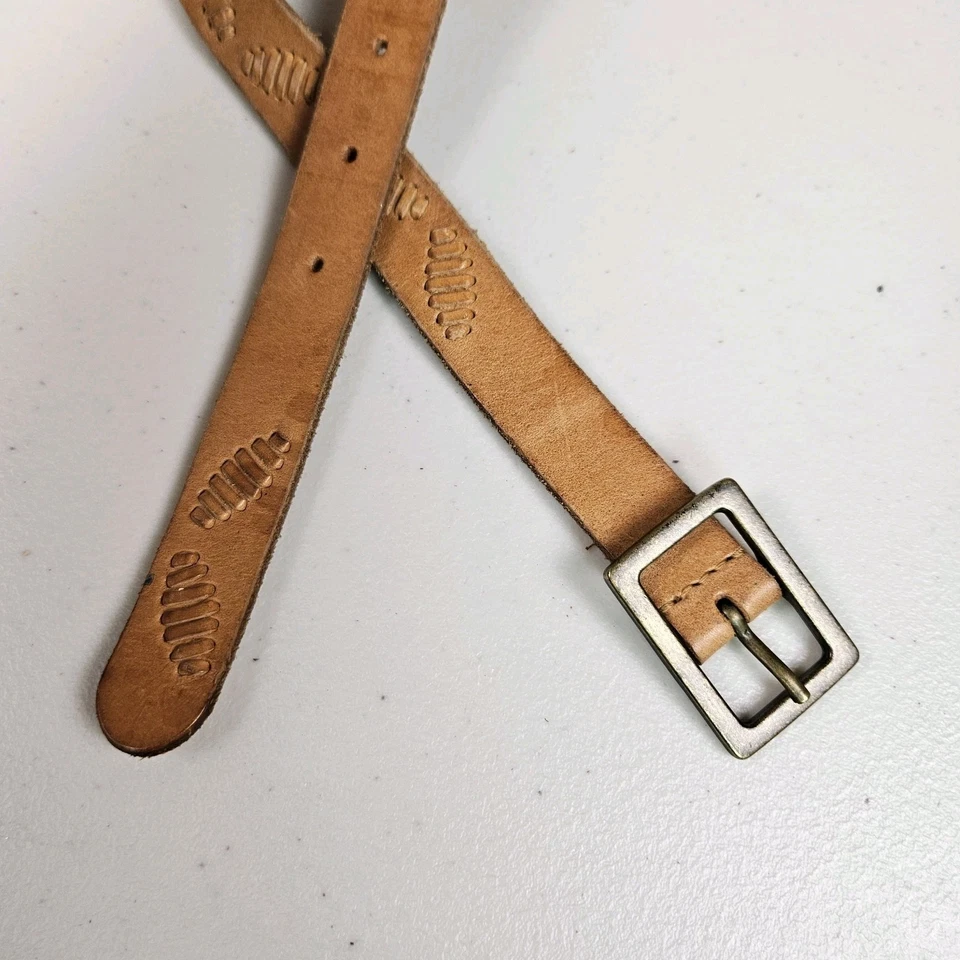 J.Crew женщин инструмент кожаный ремень сшитый акцент Western повседневный богемное ковбой M - Изображение 3 из 4