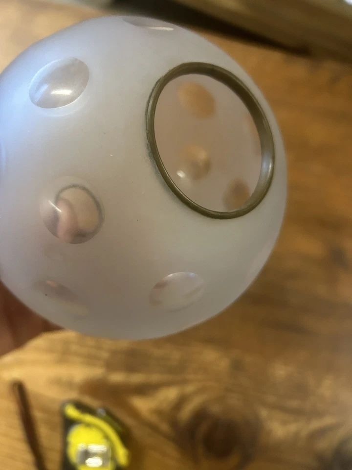 Globe Verre de Lampe Tulipe Ancien Napoléon III  Glass Oil Lamp - Photo 4/4