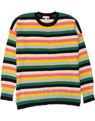 WAREHOUSE Damen Pullover Pulli Rundhals UK 10 Small Mehrfarbig AE07