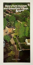 1980s Dearborn MI Henry Ford Museum Greenfield Village Vintage Travel Brochure