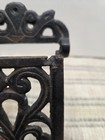 Vintage Ornate Cast Iron Wall Mount Match Box Holder Dispenser — photo 6