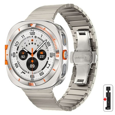 Metal Strap + Case For Samsung Galaxy Watch Ultra 2025/2024 Stainless Steel Band