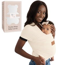 Baby Wraps Carrier Newborn to Toddler Soft Stretchy Cotton 8-35 lbs Adjustable