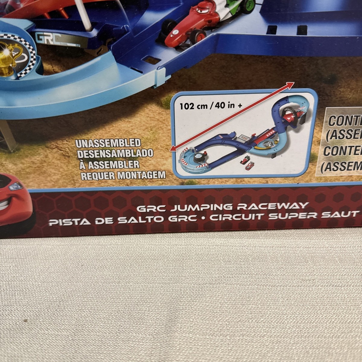 Disney Pixar Cars 2024 GRC Jumping Raceway Playset Global Racers
