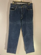 Vintage 80s Calvin Klein Jeans Women’s 34x36 Dark Wash High Waist Mom Denim