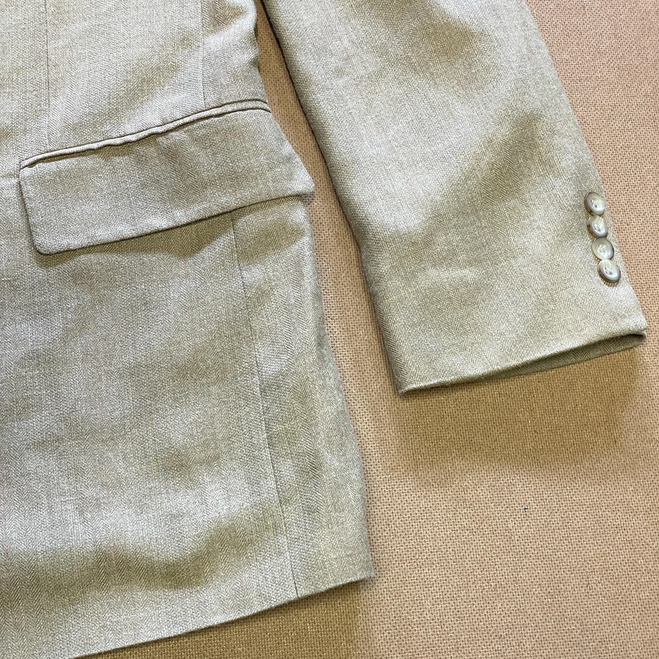 Blazer Oscar de la Renta Para Hombre 44L Tostado Seda Lana Chaqueta Abrigo Deportivo Forrado Colombia Foto 3 de 4