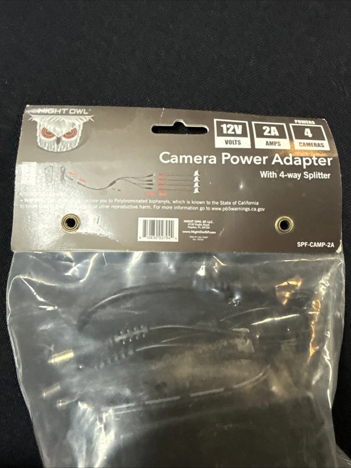 NEW Night Owl Security SPF-CAMP-2A Camera Adapter with 4-Way Power Splitter, - Image 3 of 3