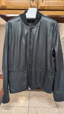 Paul Smith Lamb Leather Jacket Coat black XL (see size notes)