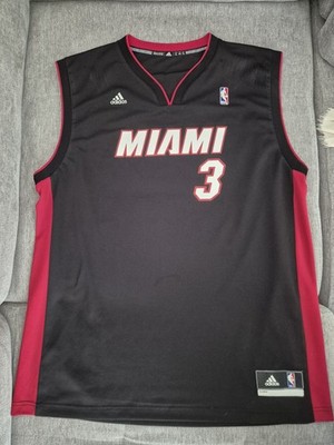 Dwyane Wade Miami Heat Adidas NBA Replica Vintage Jersey schwarz black Größe XL