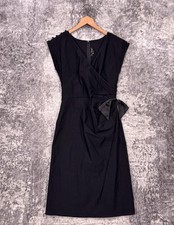 Stop Staring! Dress 14 Womens Double Black Tuxedo Pencil Sheath Pinup Retro
