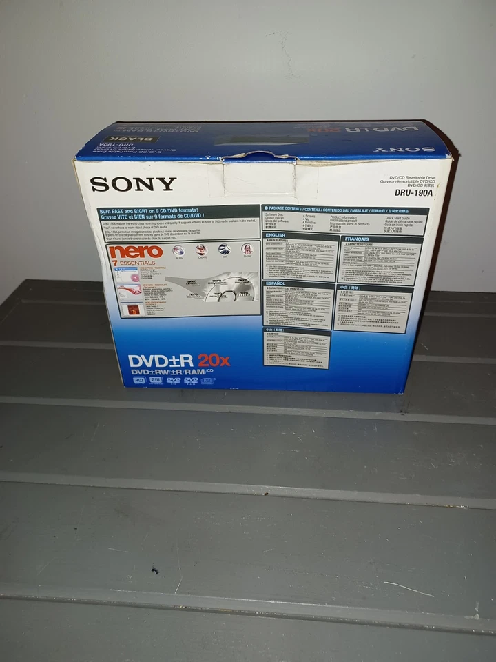 Sony DRU-190A DVD+R 20X DVD/RW/R/CD Rewritable Drive With Instructions NEW - Image 3 of 4