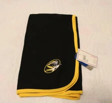 NWT Missouri Tigers NCAA Knit Baby Receiving Blanket Infant Boy Girls One Size