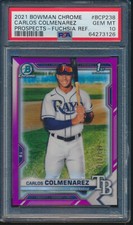 PSA 10 CARLOS COLMENAREZ 1st 2021 Bowman Chrome PINK REFRACTOR #/199 RC GEM MINT