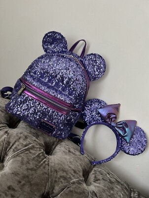 Purple Sequins Loungefly Disney Parks RARE Purple Potion Loungefly Backpack Shop Loungefly Purple  main image 2