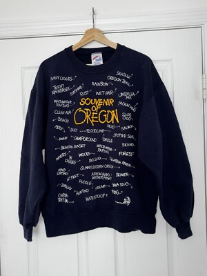 Vintage 1991 Zany Products Inc Souvenir Of Oregon Crewneck Sweater Adult Large