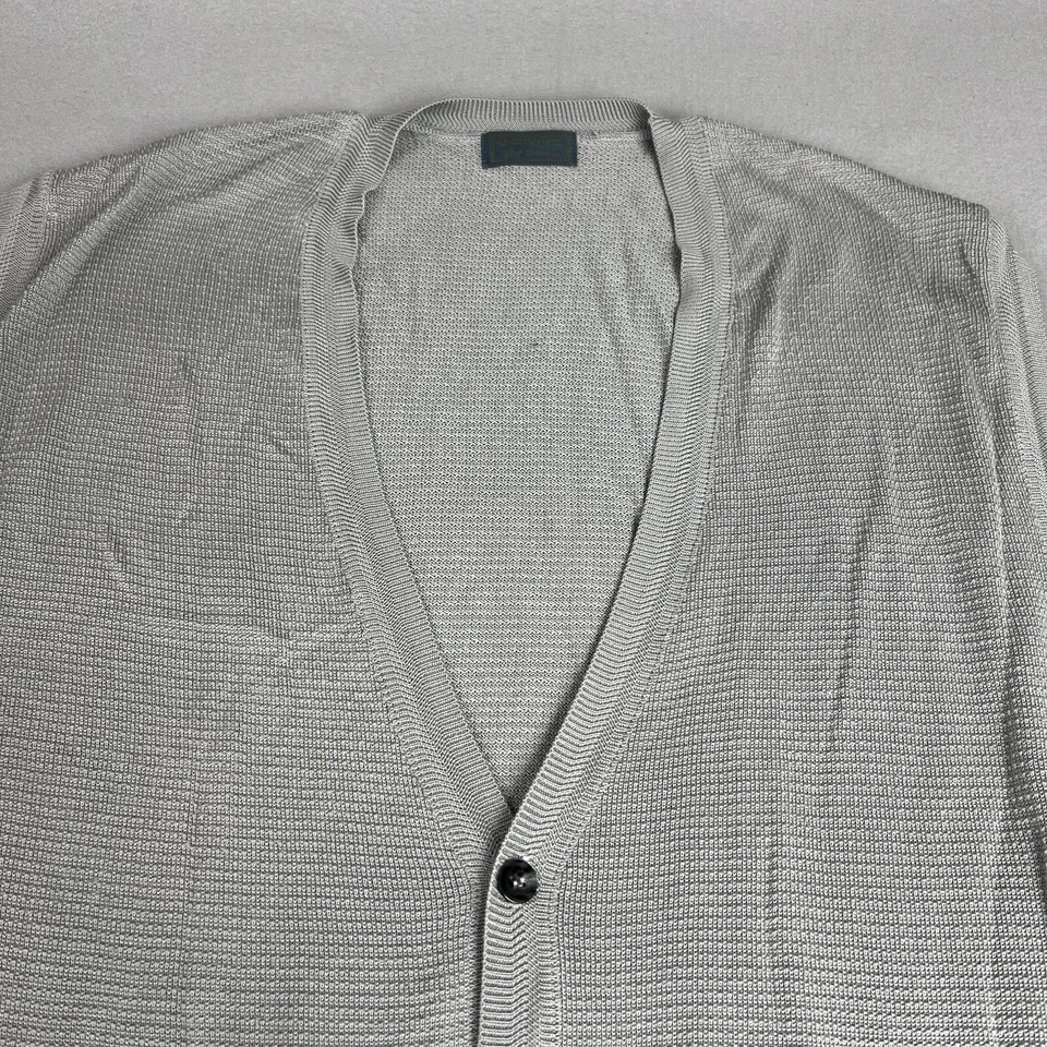 Descente Silk Golf Sweater Vest Mens XL Knit V-Neck 5 Button Buick Invitational - Image 3 of 4