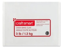 Craftsmart Oven Bake Clay White, 3 lbs All-Purpose Modeling Clay Fake Food Craft